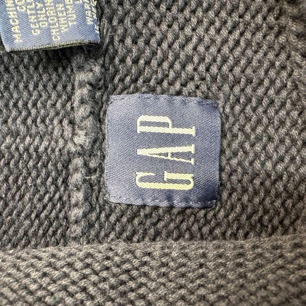 Gap Mens Navy Blue Cream Stripe Mock Neck Cotton Knit Sweater Large RN 54023